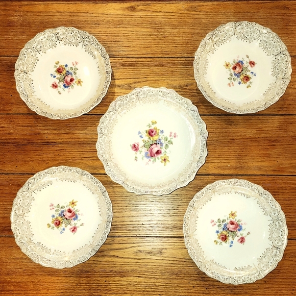 Vintage Canonsburg Pottery serving bowl and 4 platters - Picture 1 of 15